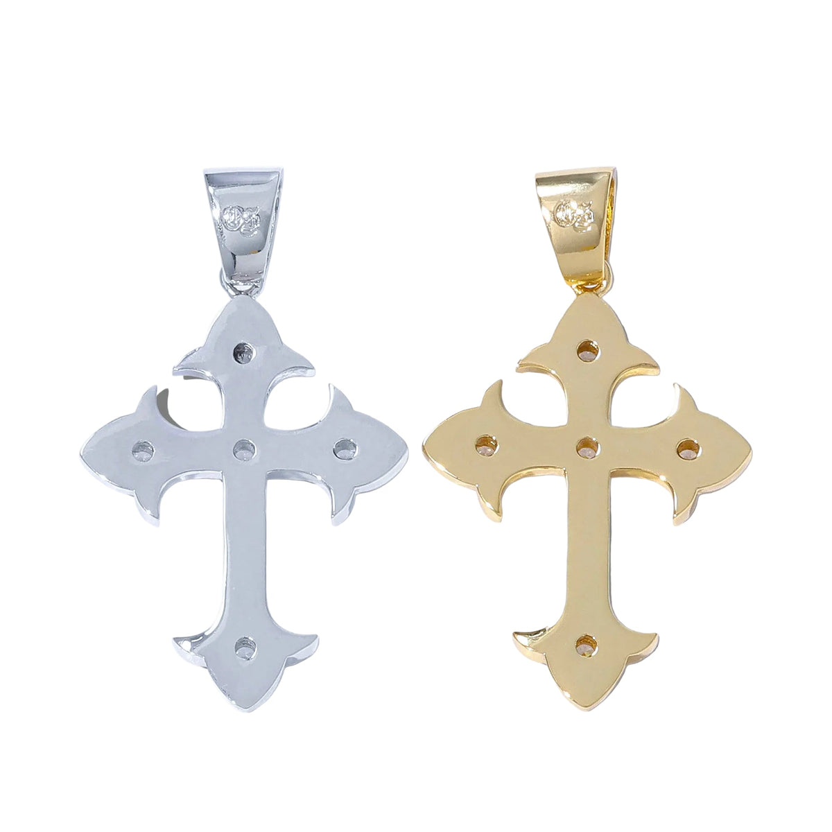 Crystal Cross Pendants - White