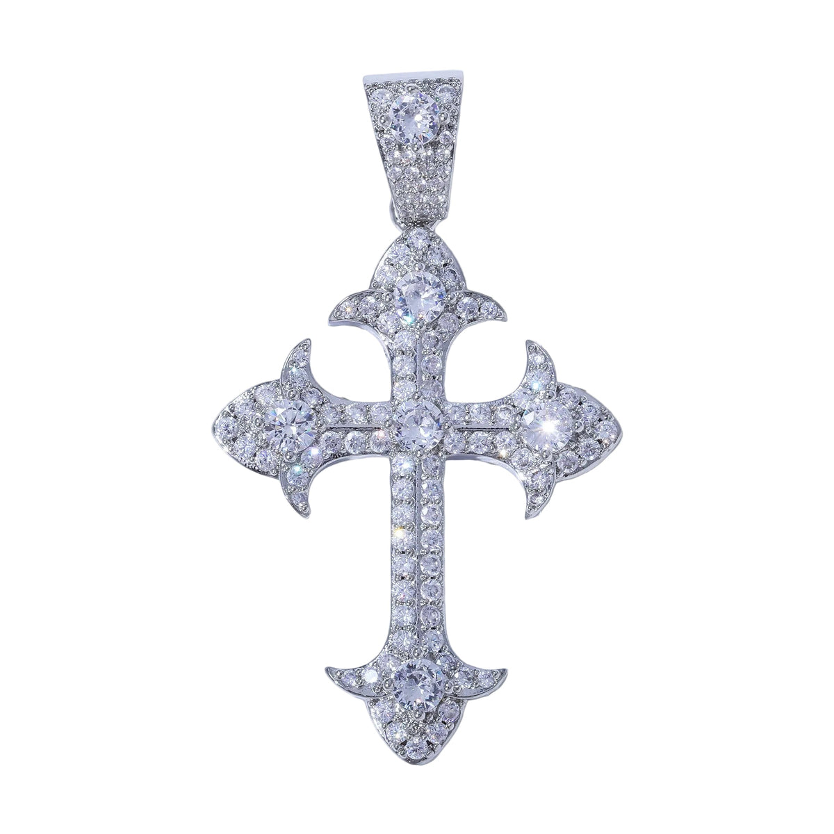 Crystal Cross Pendants - White