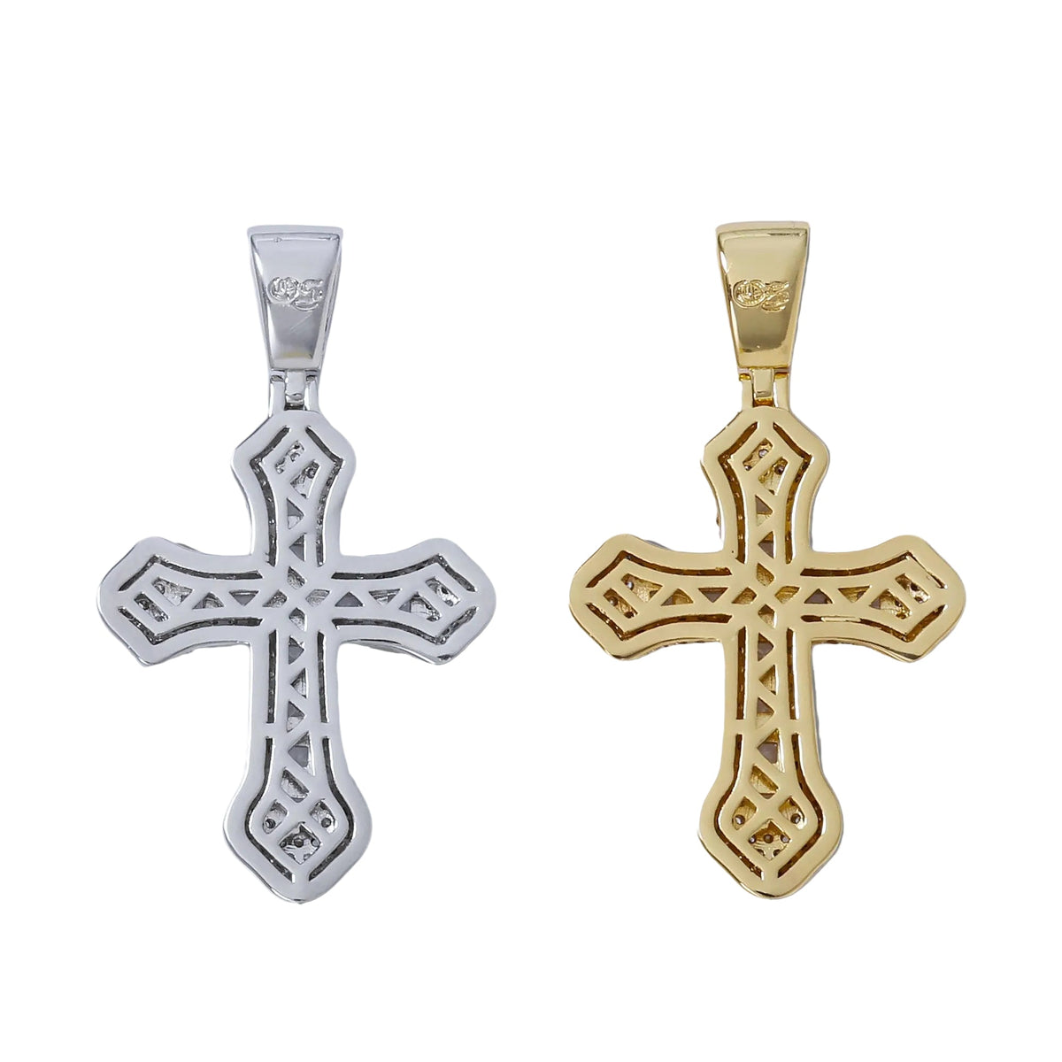 Frosty Cross Pendants - White