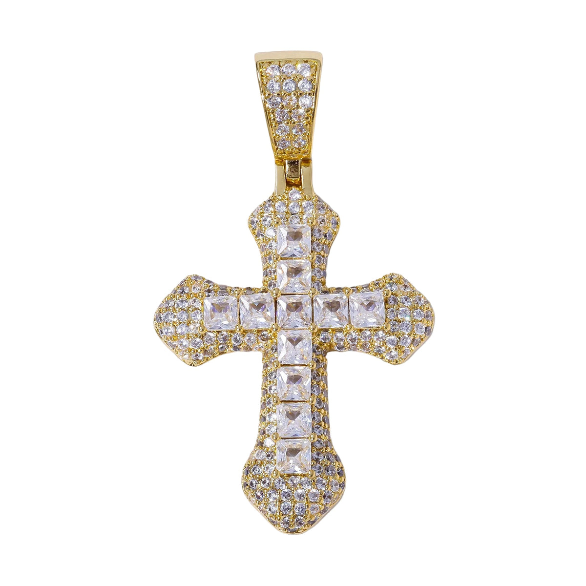 Frosty Cross Pendants - Yellow