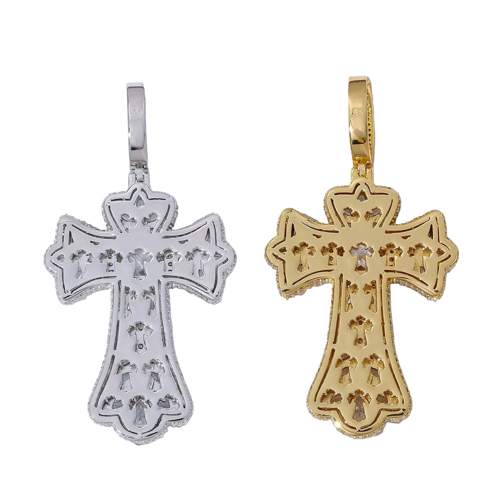 Multi Gem Cross Pendants - Yellow