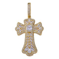 Multi Gem Cross Pendants - Yellow