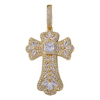 Multi Gem Cross Pendants - Yellow
