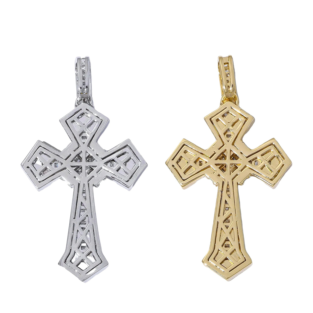 Roped Cross Pendants - White