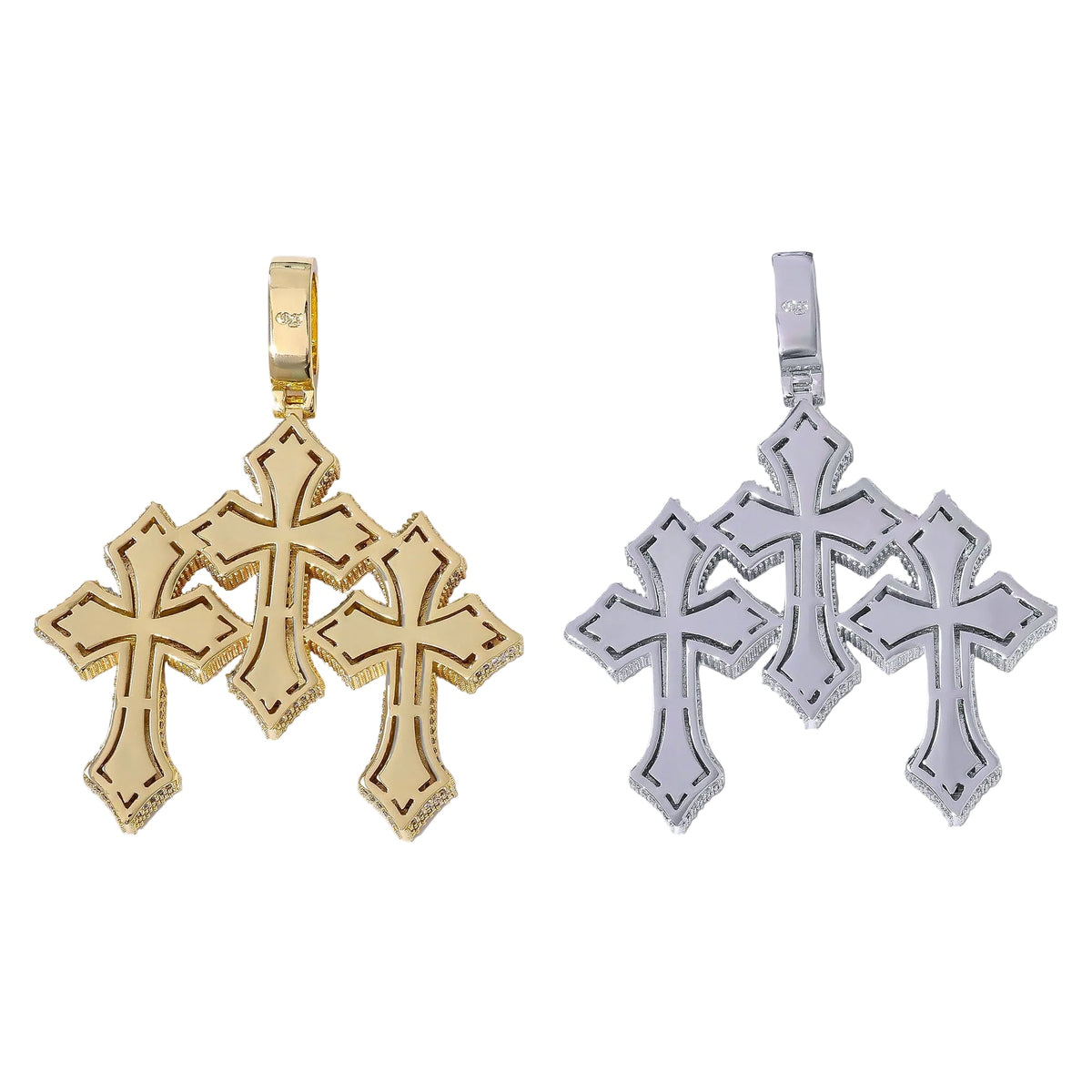 Triple Cross Pendants - Yellow