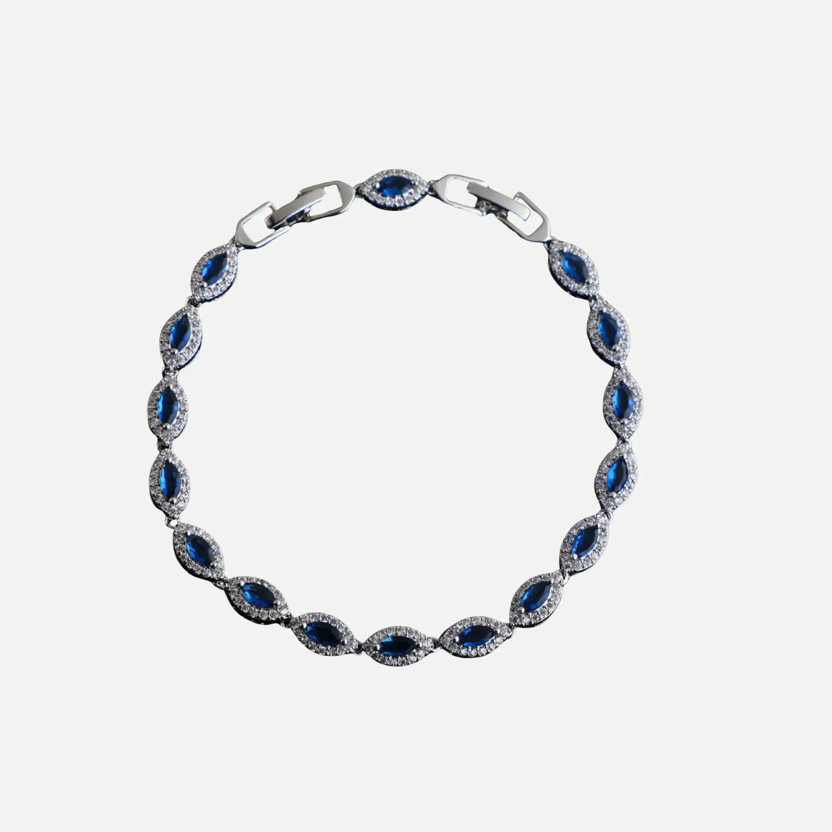 Blue Angel Eyes Bracelet - White