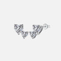 Iced Double Heart Earrings