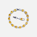 Yellow Cube Bracelet - White