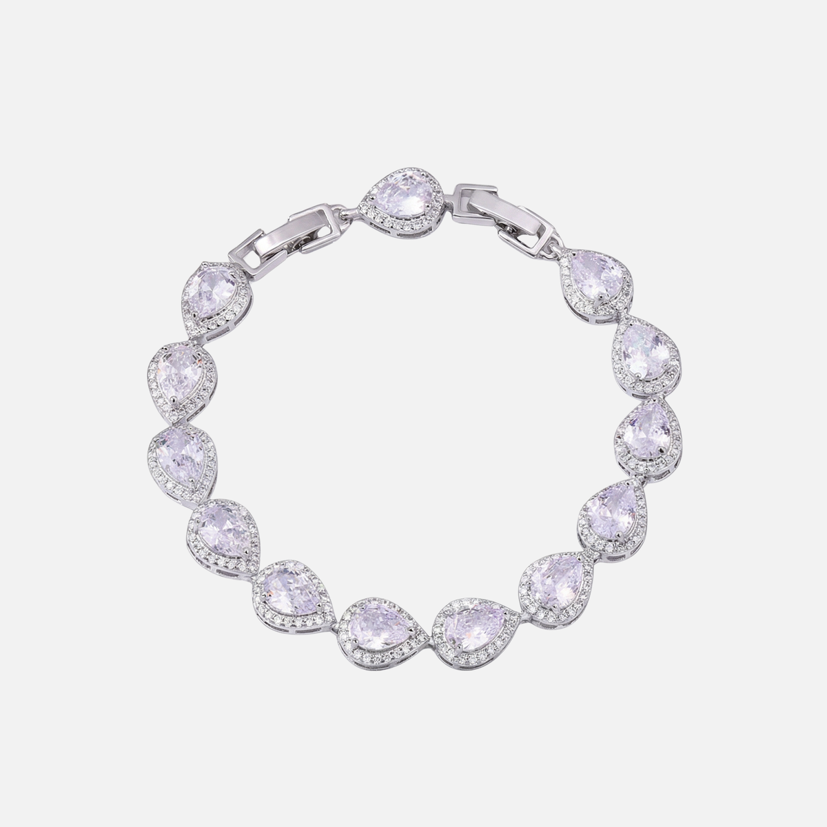 Tear Drop Bracelet - White