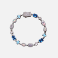 Cross & Opal Bracelet - White