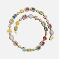 Mixed Gemstone Necklace - Yellow