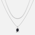 Midnight Gemstone Chain - White