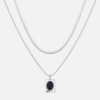 Midnight Gemstone Chain - White