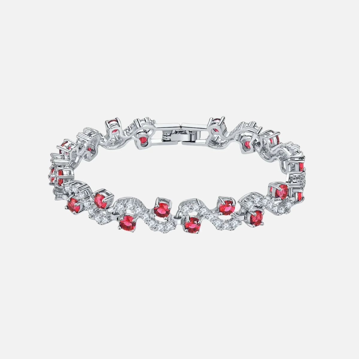 Red Arctic Wave Bracelet - White