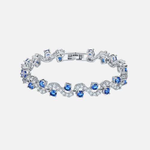 Blue Arctic Wave Bracelet - White