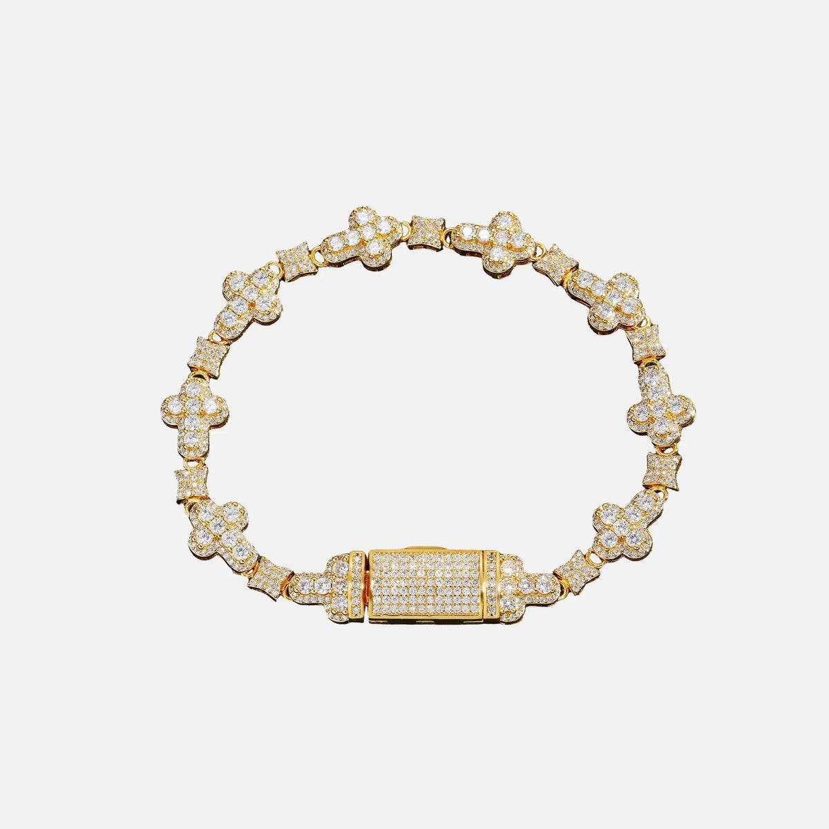 Clover Crystal Bracelet - White