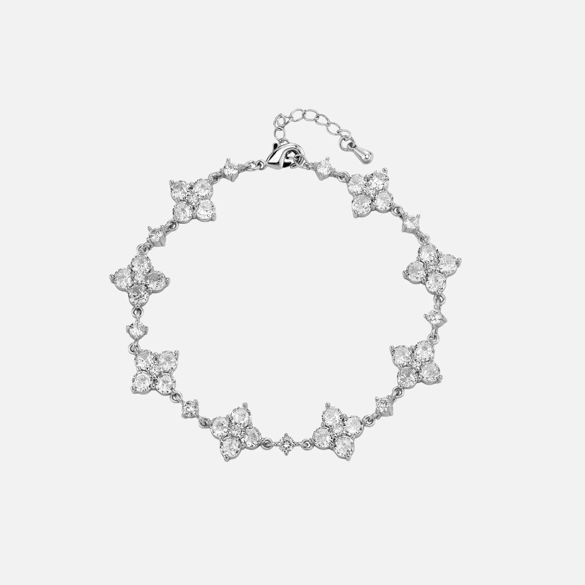 Star Clover Bracelet - White