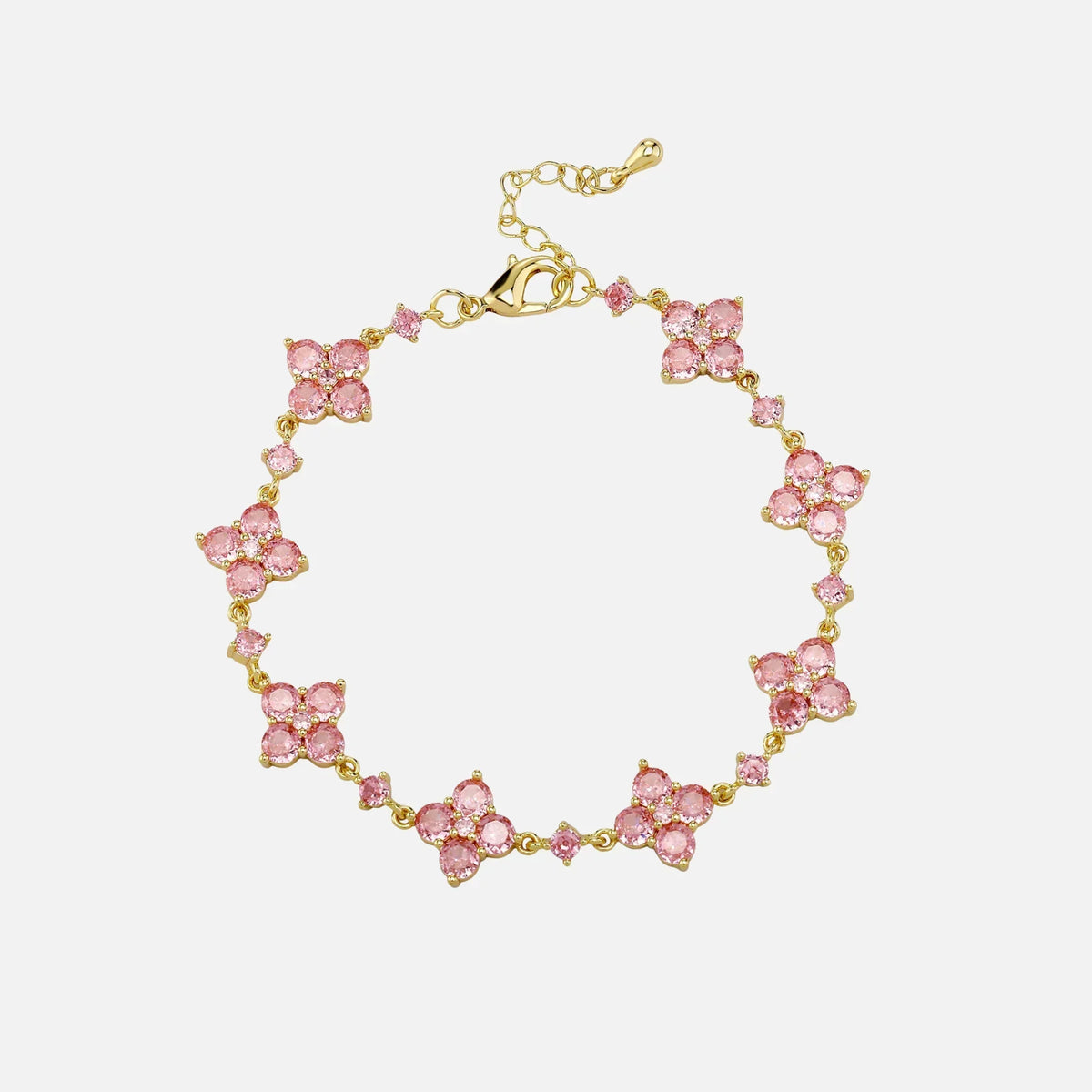 Pink Star Clover Bracelet - Yellow