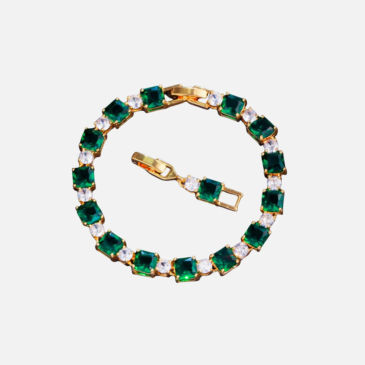 Green Cube Bracelet - Yellow