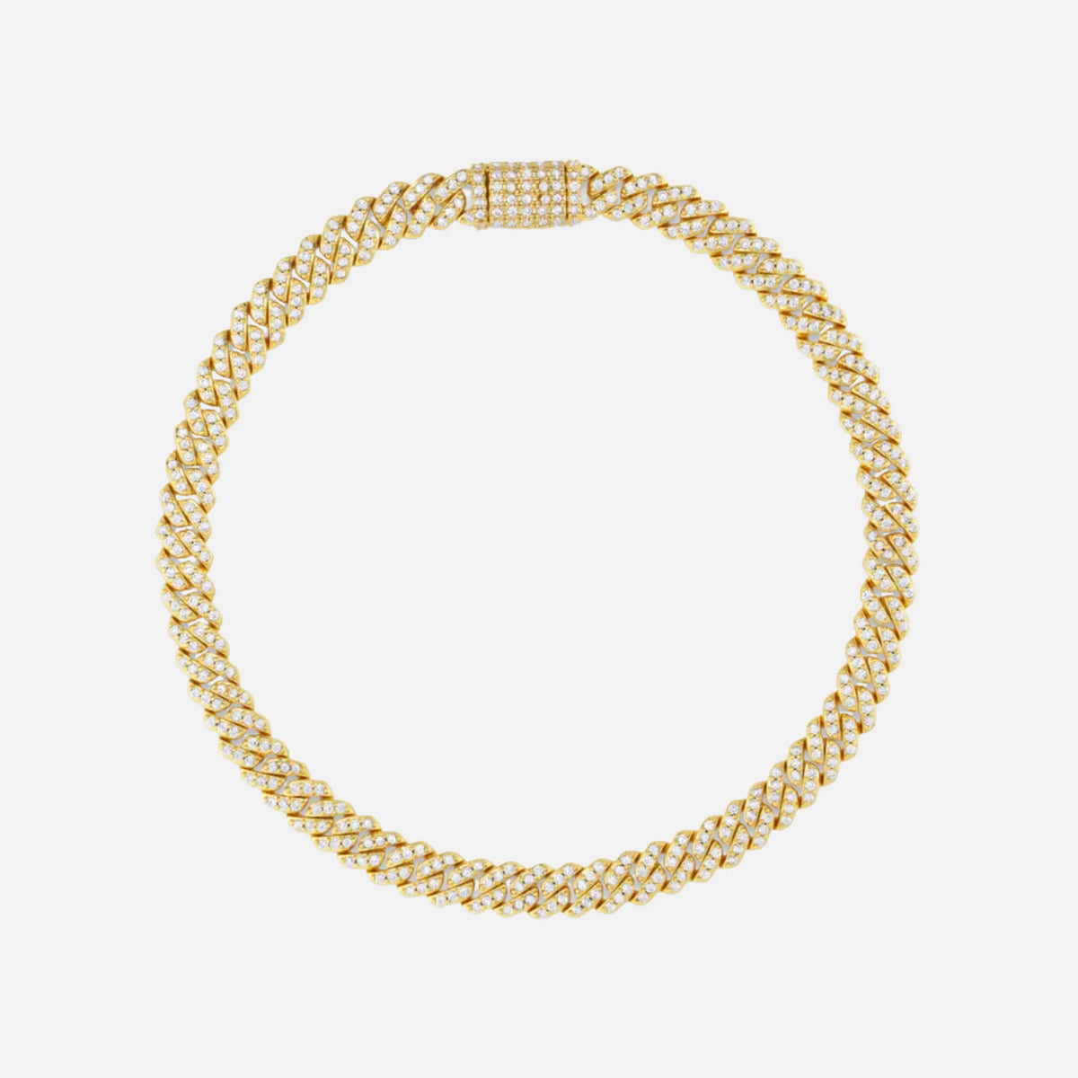 Iced Cuban Bracelet - 6mm - Yellow