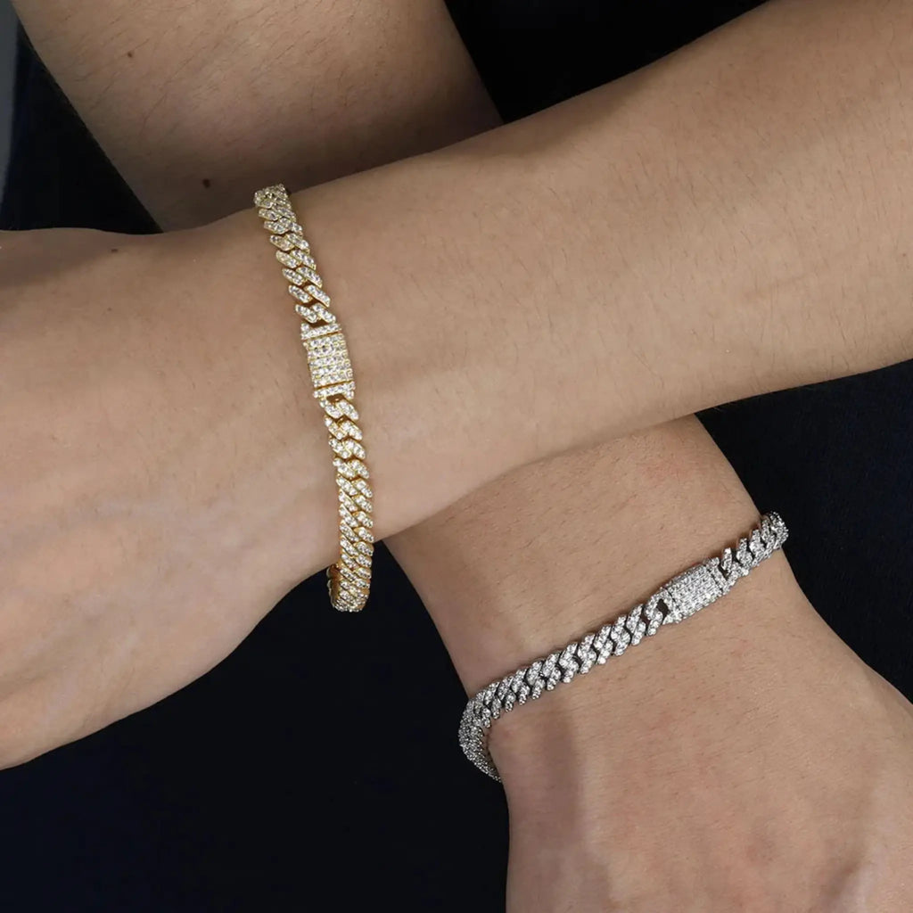 Iced Cuban Bracelet - 6mm - Yellow