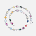 Mixed Gemstone Necklace - White